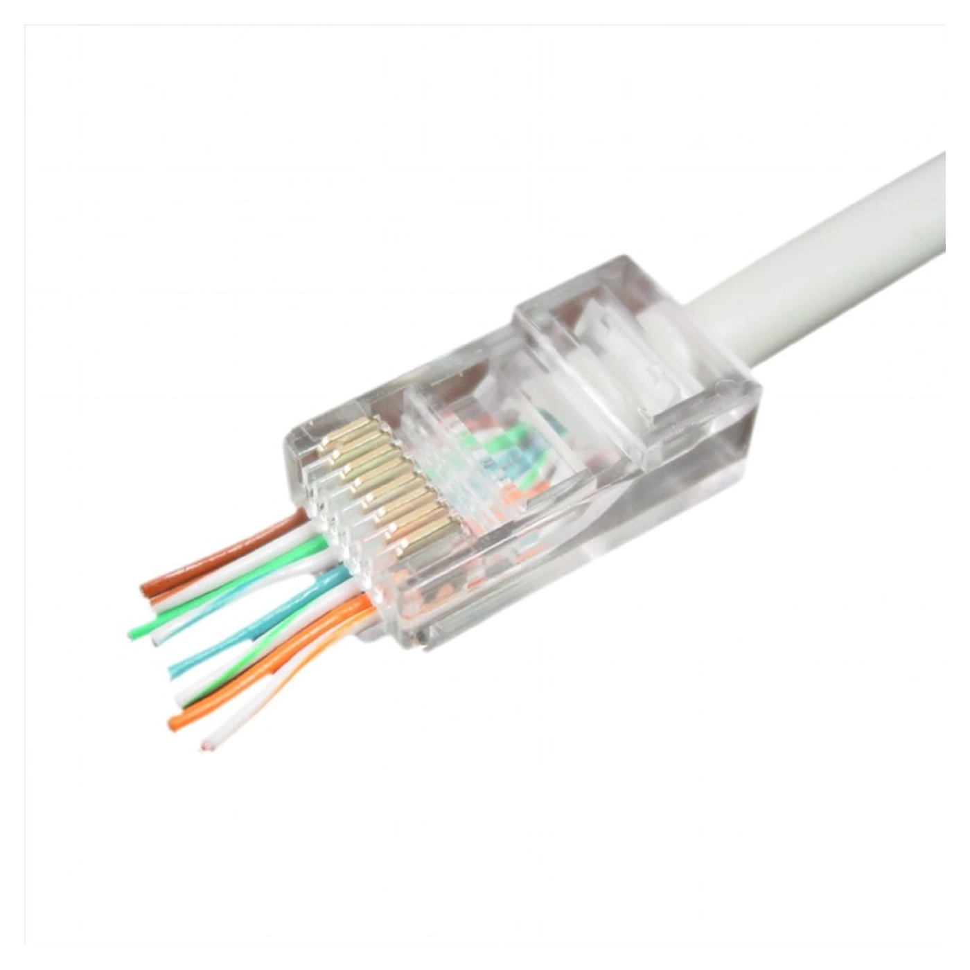 Купить Коннектор Cablexpert RJ45 cat.5e FTP 8P8C (сквозные отв., позолоч. конт.) 100 шт (LC-PTU-01/100) - фото 2