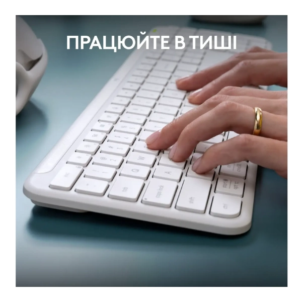 Купити Клавіатура Logitech Signature Slim Wireless Keyboard K950 Off White (920-012466) - фото 7