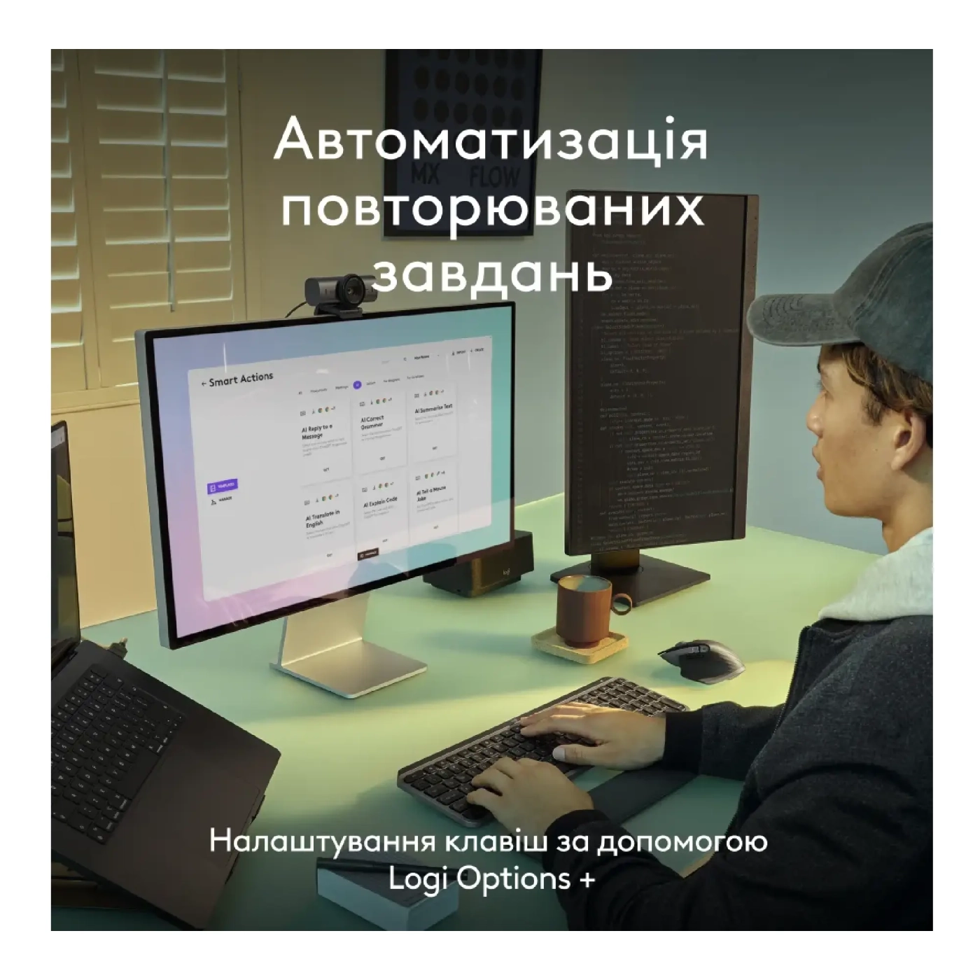 Купить Комплект клавиатура и мышь Logitech MX Keys S Combo for Mac Space Gray (920-012845) - фото 3