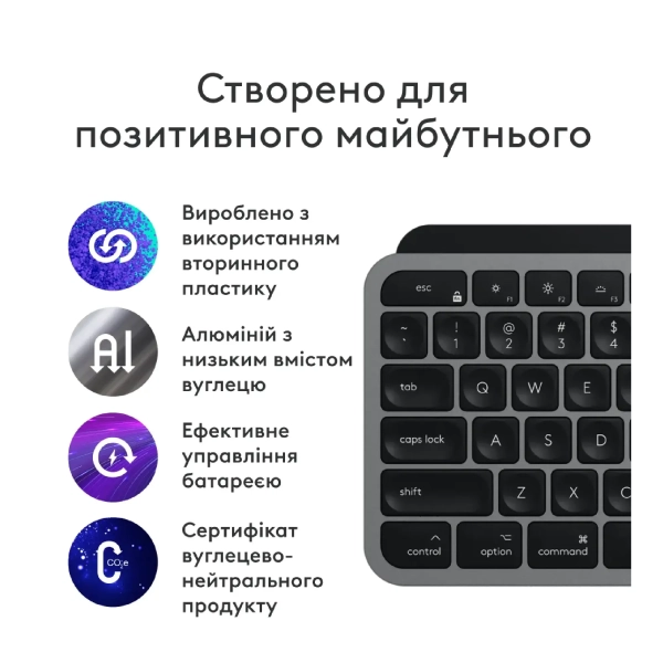 Купить Комплект клавиатура и мышь Logitech MX Keys S Combo for Mac Space Gray (920-012845) - фото 9