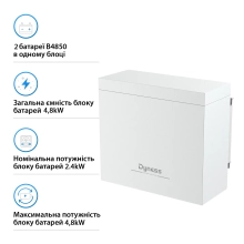 Купить Аккумуляторный модуль Dyness BOX 2xB4850 48V 100Ah 4.8kWh LiFePo4 (2xB4850) - фото 2