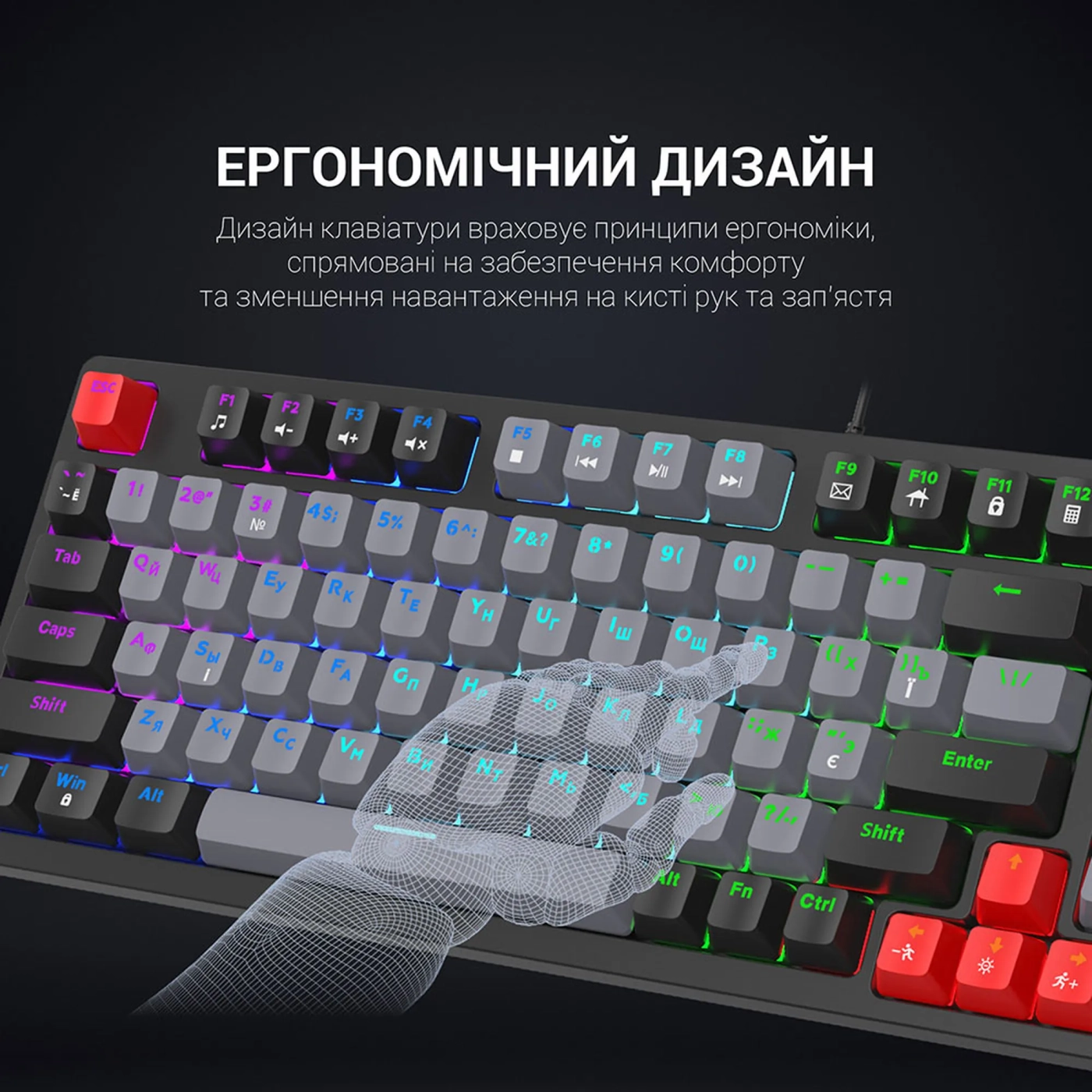 Купить Клавиатура Gamepro MK120R LED - фото 7