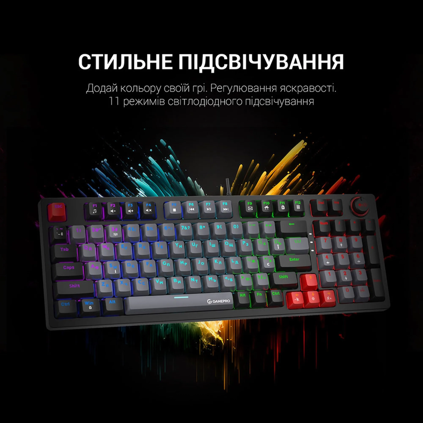 Купить Клавиатура Gamepro MK120R LED - фото 9
