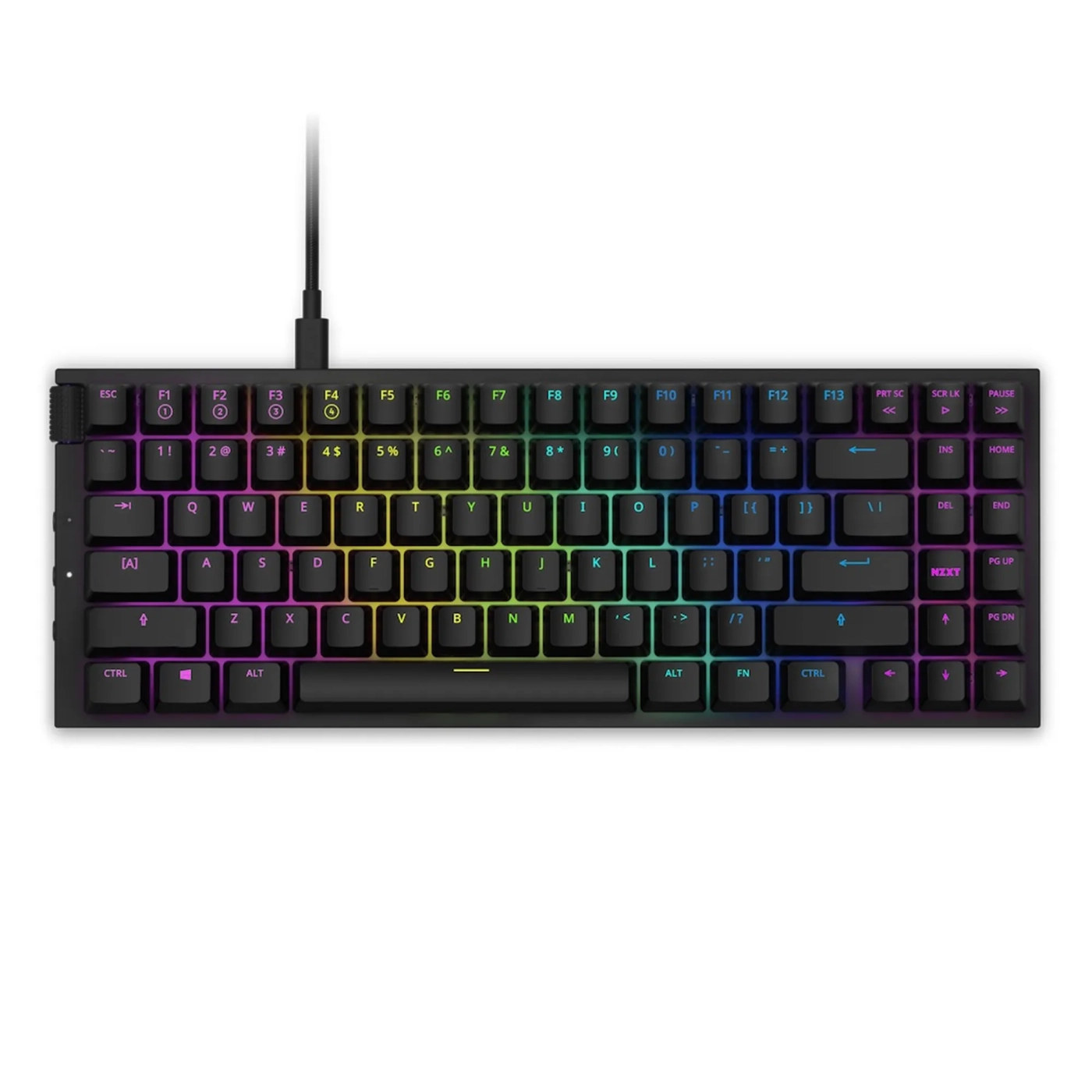 Купить Клавиатура NZXT Compact (ANSI) - Black, Gateron Red Switches, US EN Layout (KB-175US-BR) - фото 1