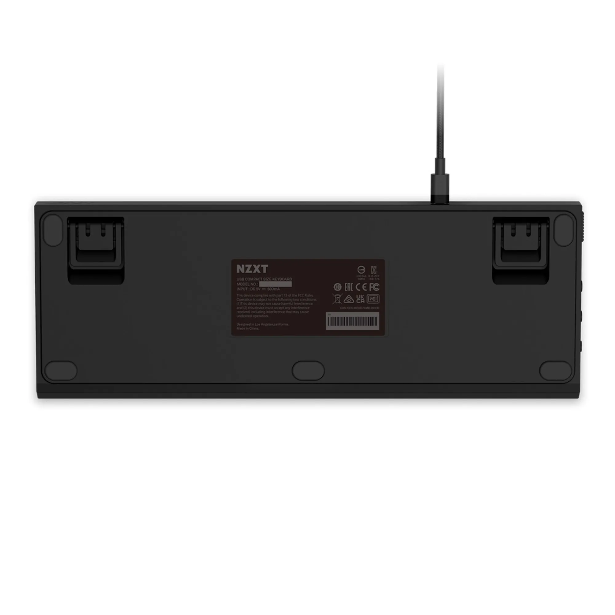 Купить Клавиатура NZXT Compact (ANSI) - Black, Gateron Red Switches, US EN Layout (KB-175US-BR) - фото 4