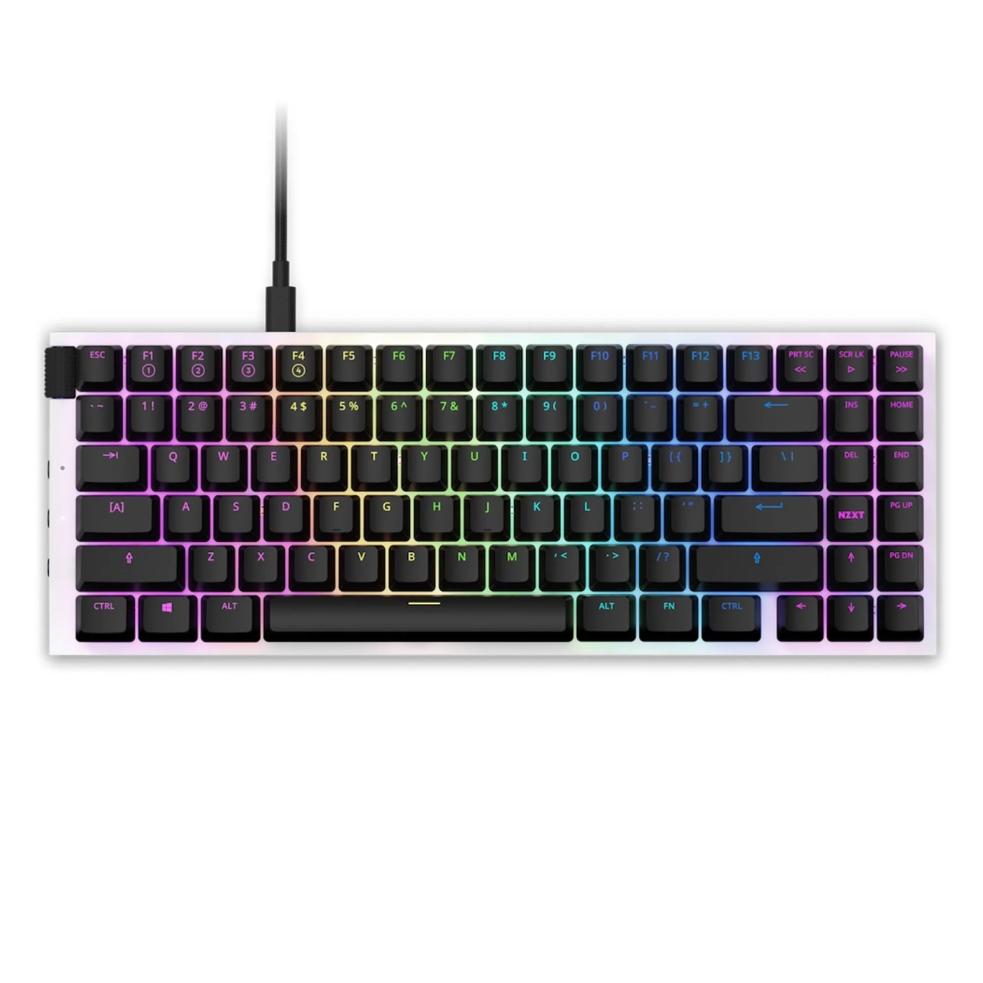 Купити Клавіатура NZXT Compact (ANSI) - White, Gateron Red Switches, US EN Layout (KB-175US-WR) - фото 1