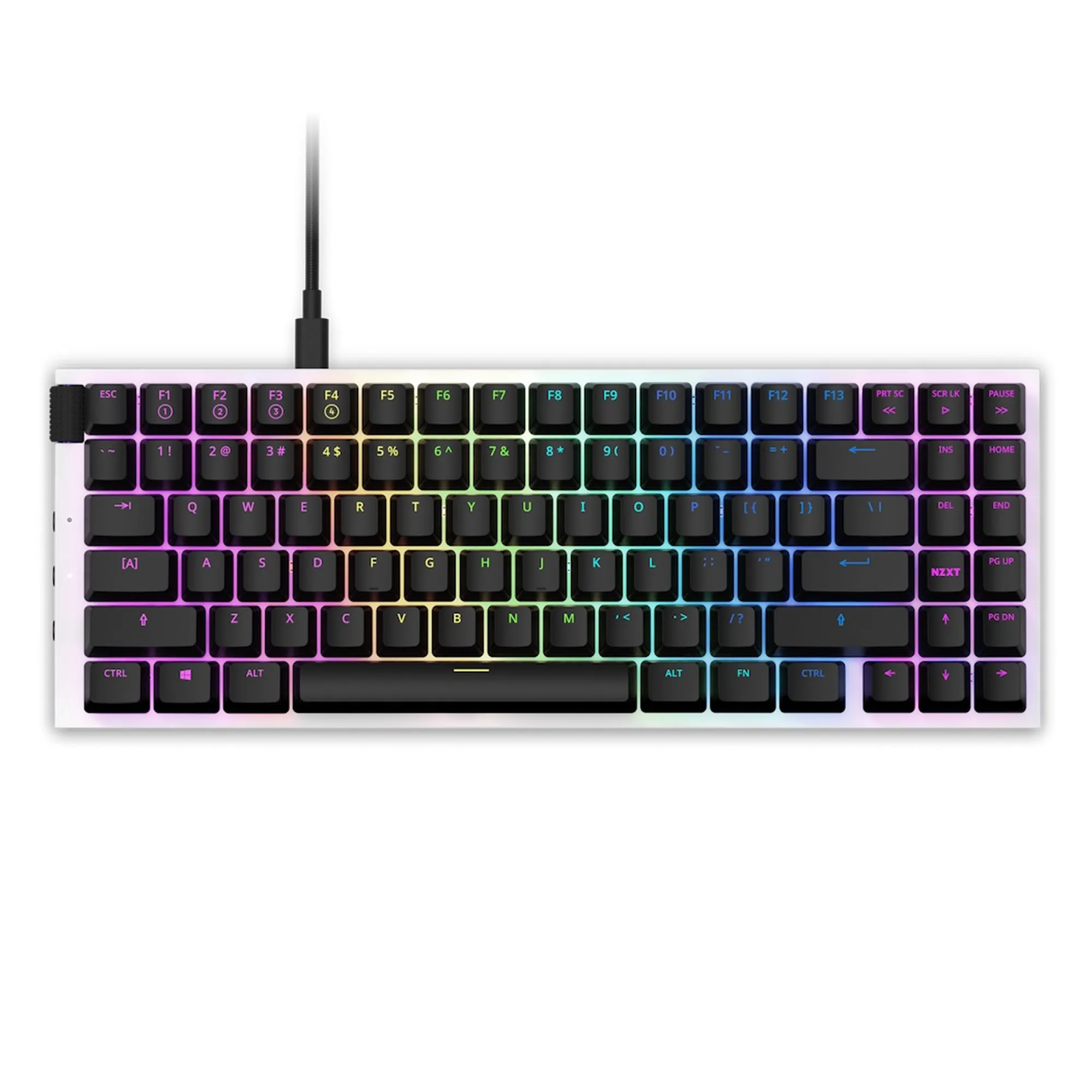 Купити Клавіатура NZXT Compact (ANSI) - White, Gateron Red Switches, US EN Layout (KB-175US-WR) - фото 1