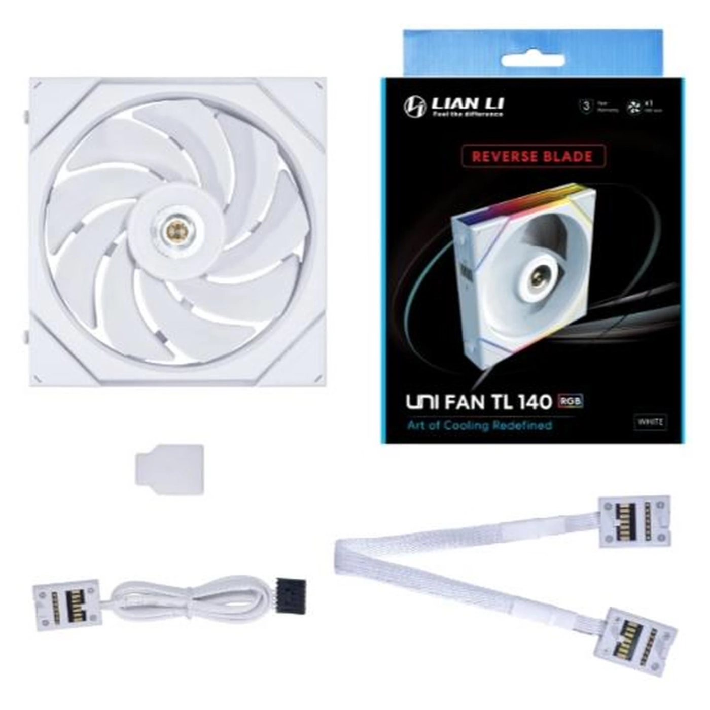 Купити Вентилятор Lian Li Reverse TL 140-1 White (G99.14RTL1W.00) - фото 7