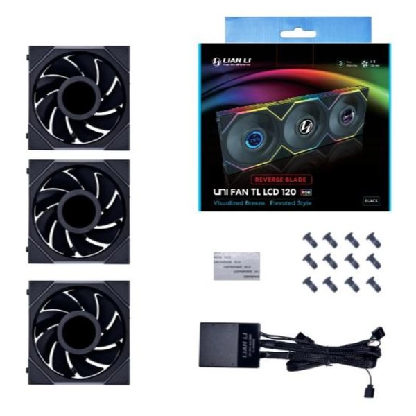 Купить Вентилятор Lian Li Reverse TL LCD 120-3 Black (G99.12RTLLCD3B.00) - фото 10