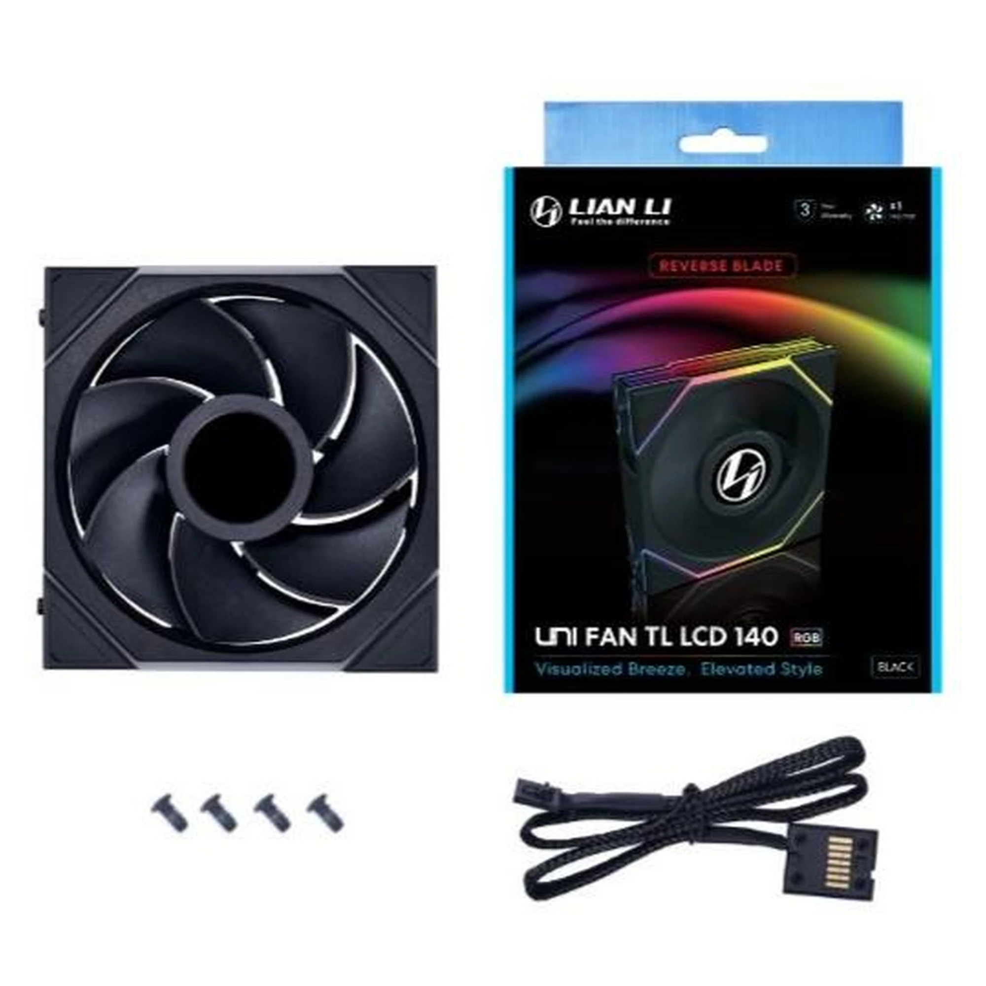 Купить Вентилятор Lian Li Reverse TL LCD 140-1 Black (G99.14RTLLCD1B.00) - фото 8