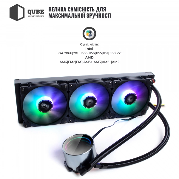 Купить Система жидкостного охлаждения QUBE QB-OLWC360C - фото 5