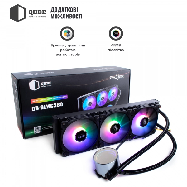 Купить Система жидкостного охлаждения QUBE QB-OLWC360ARGB - фото 4
