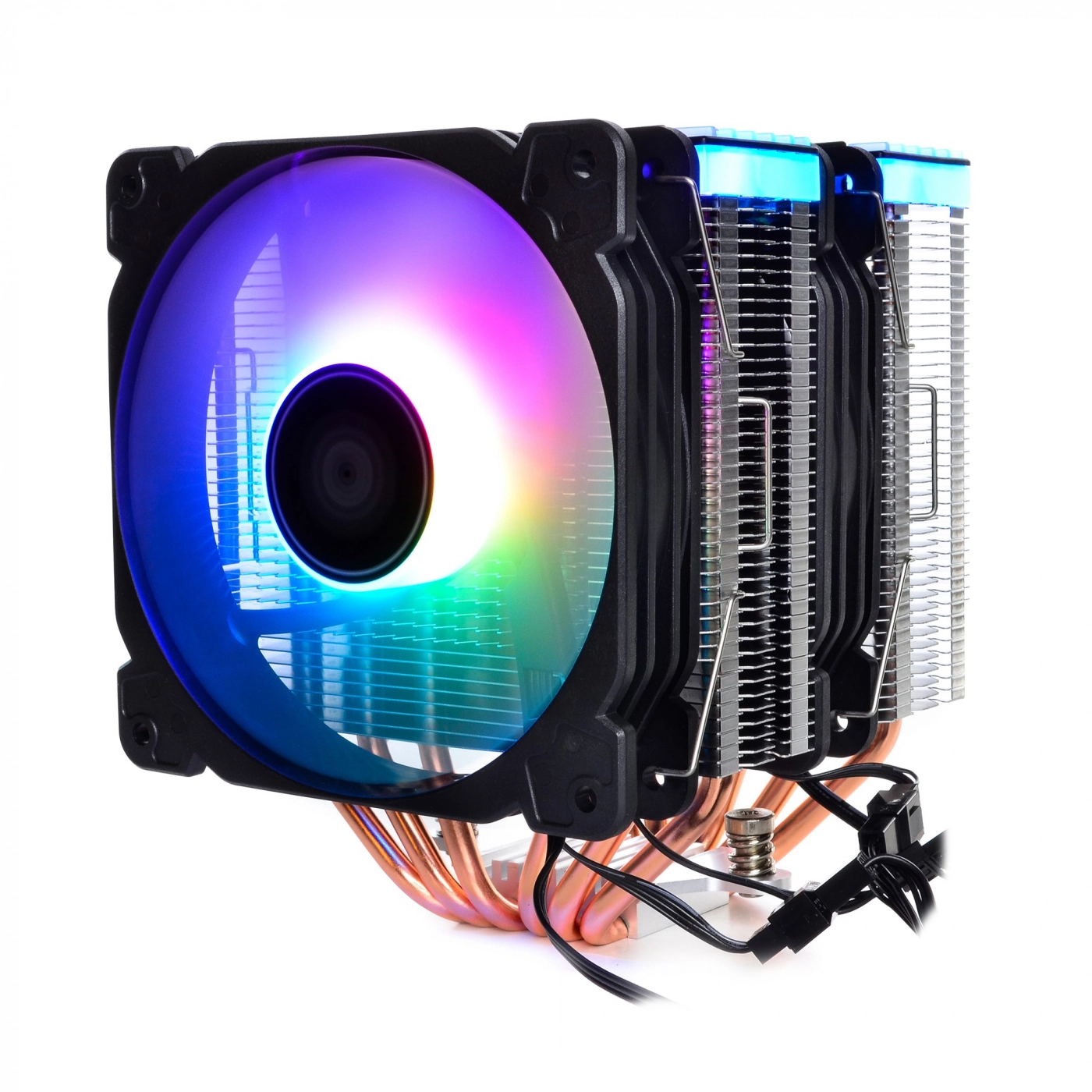 Купить Процессорный кулер QUBE QB-OL2000GT (120mm/4pin/700-1500RPM/29.5dBA/6 тепл. трубки/3pin 5V ARGB) - фото 1