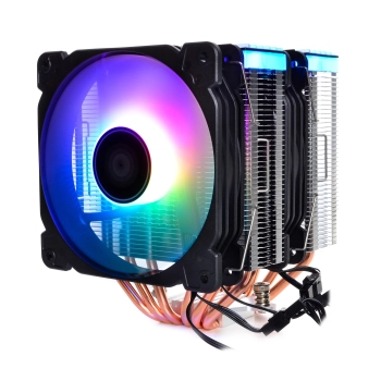 Купить Процессорный кулер QUBE QB-OL2000GT (120mm/4pin/700-1500RPM/29.5dBA/6 тепл. трубки/3pin 5V ARGB) - фото 1