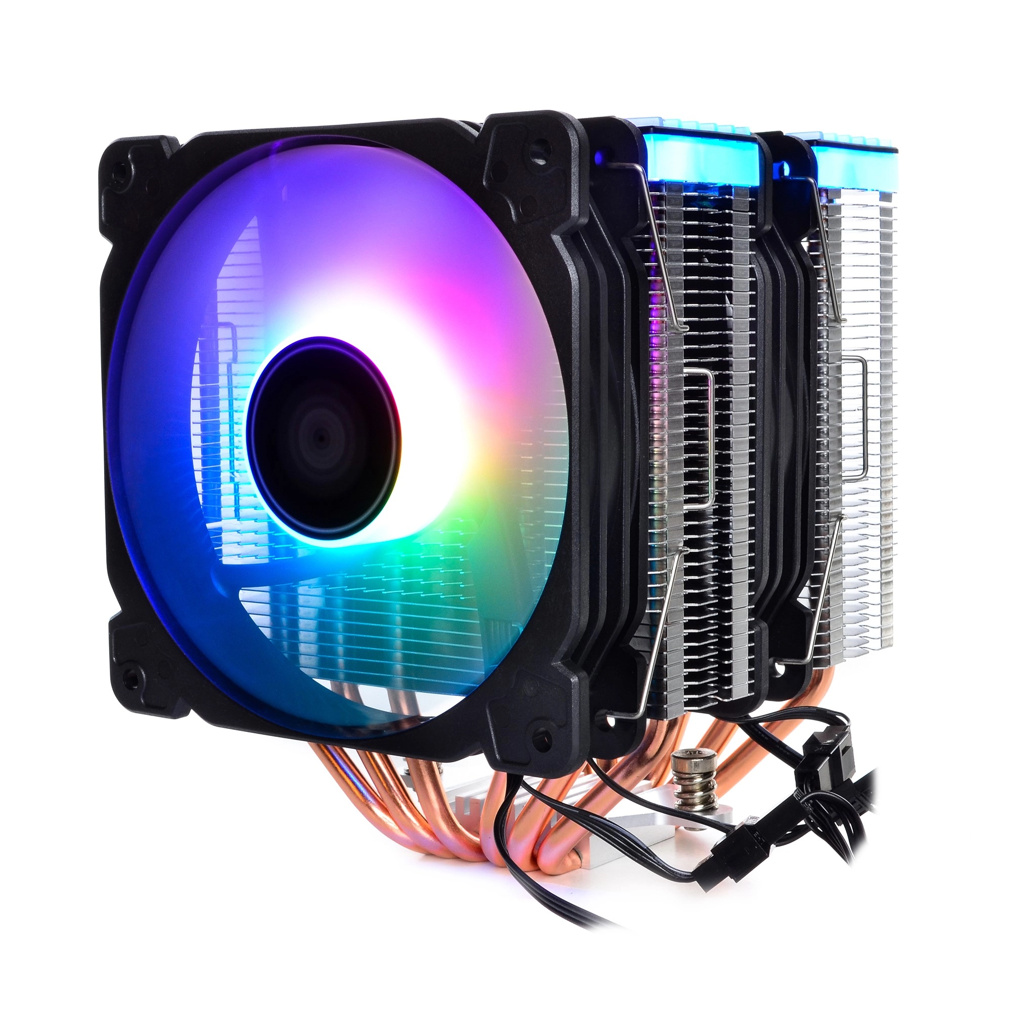 Купить Процессорный кулер QUBE QB-OL2000GT (120mm/4pin/700-1500RPM/29.5dBA/6 тепл. трубки/3pin 5V ARGB) - фото 1