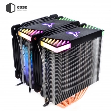Купить Процессорный кулер QUBE QB-OL2000GT (120mm/4pin/700-1500RPM/29.5dBA/6 тепл. трубки/3pin 5V ARGB) - фото 9
