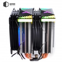 Купить Процессорный кулер QUBE QB-OL2000GT (120mm/4pin/700-1500RPM/29.5dBA/6 тепл. трубки/3pin 5V ARGB) - фото 8
