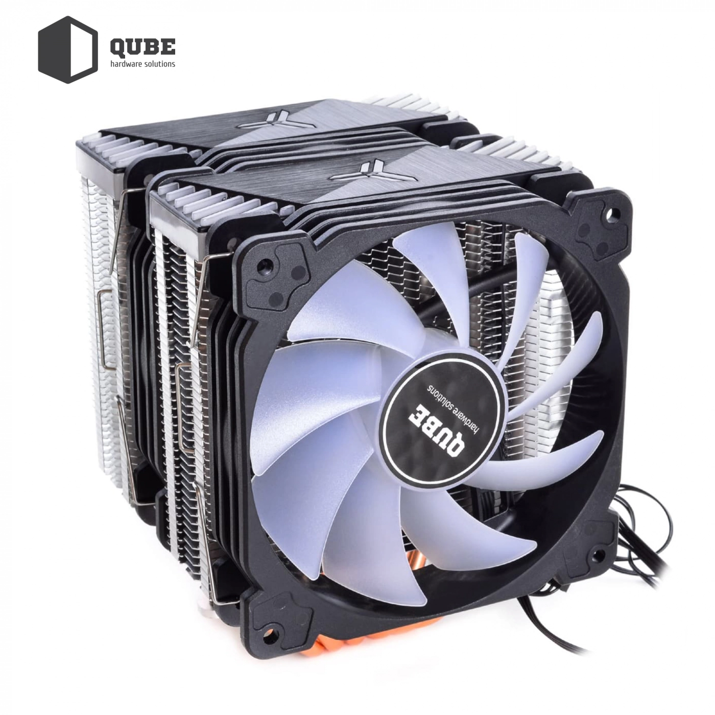 Купить Процессорный кулер QUBE QB-OL2000GT (120mm/4pin/700-1500RPM/29.5dBA/6 тепл. трубки/3pin 5V ARGB) - фото 5