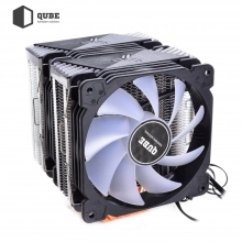 Купить Процессорный кулер QUBE QB-OL2000GT (120mm/4pin/700-1500RPM/29.5dBA/6 тепл. трубки/3pin 5V ARGB) - фото 5