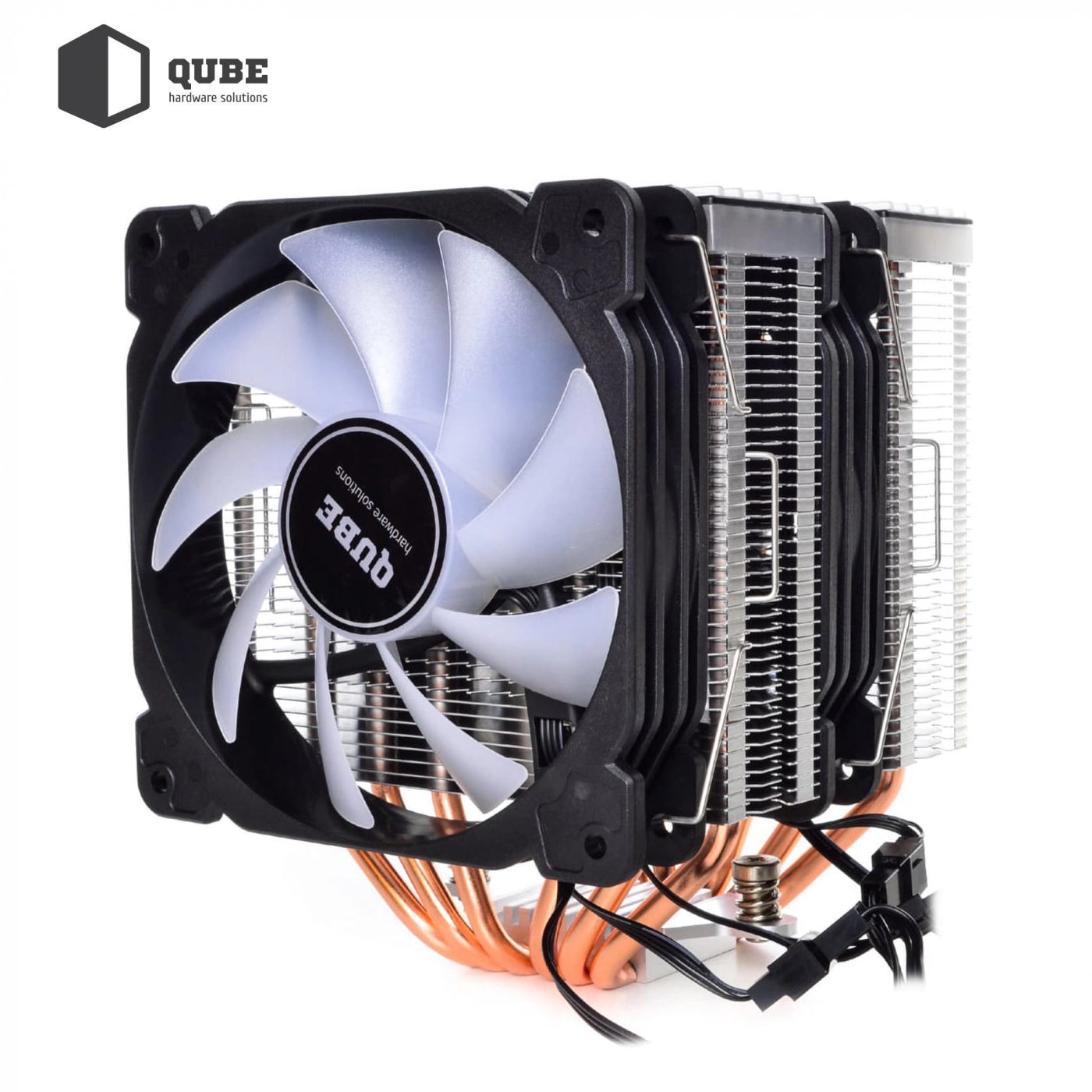 Купить Процессорный кулер QUBE QB-OL2000GT (120mm/4pin/700-1500RPM/29.5dBA/6 тепл. трубки/3pin 5V ARGB) - фото 6