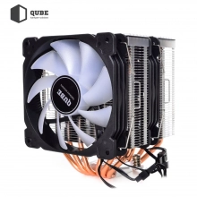 Купить Процессорный кулер QUBE QB-OL2000GT (120mm/4pin/700-1500RPM/29.5dBA/6 тепл. трубки/3pin 5V ARGB) - фото 6
