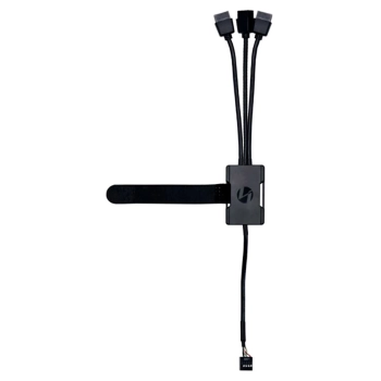 Купить USB-хаб Lian Li USB 2.0 1 to 3 HUB Black (G89.PW-U2HB.00) - фото 1