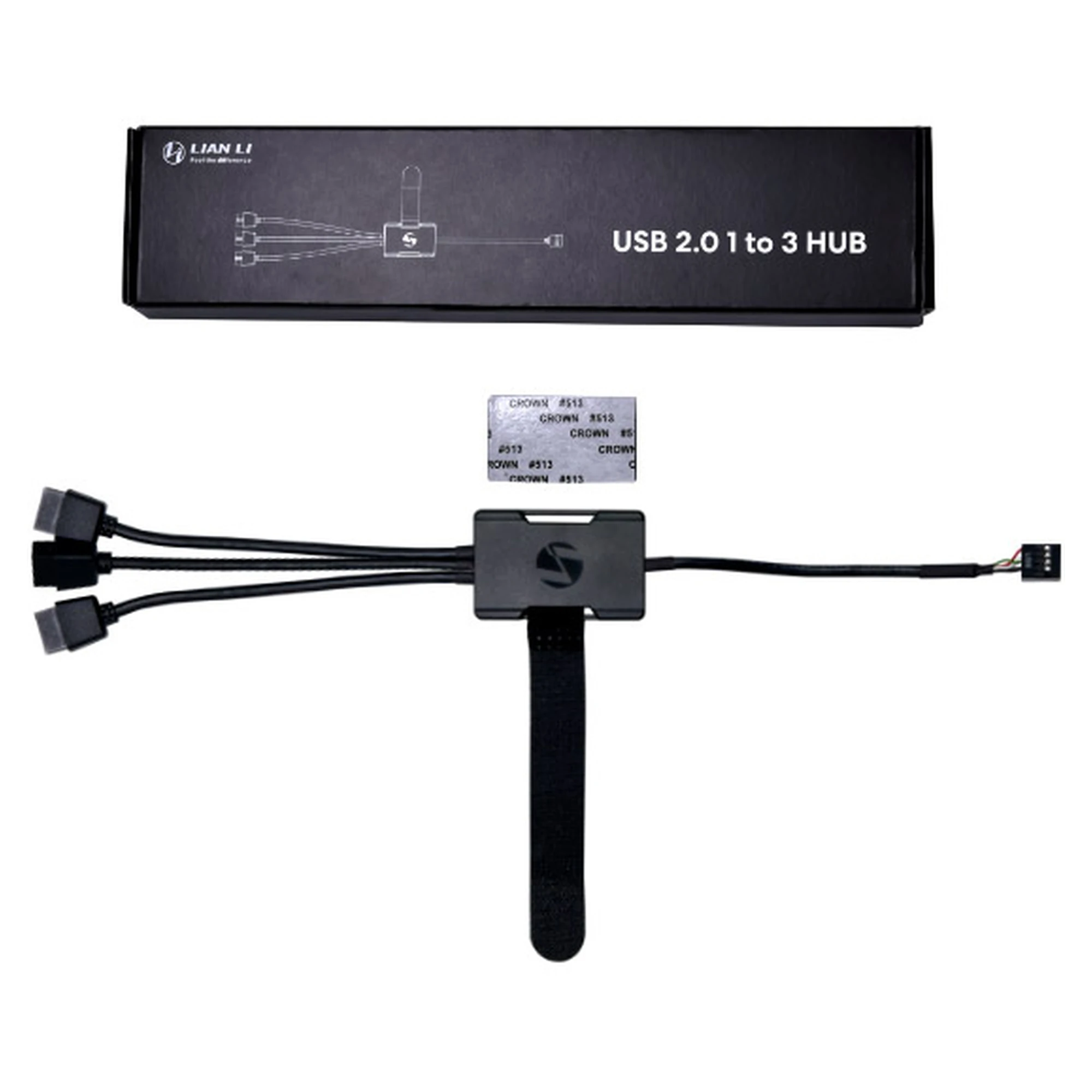 Купить USB-хаб Lian Li USB 2.0 1 to 3 HUB Black (G89.PW-U2HB.00) - фото 3