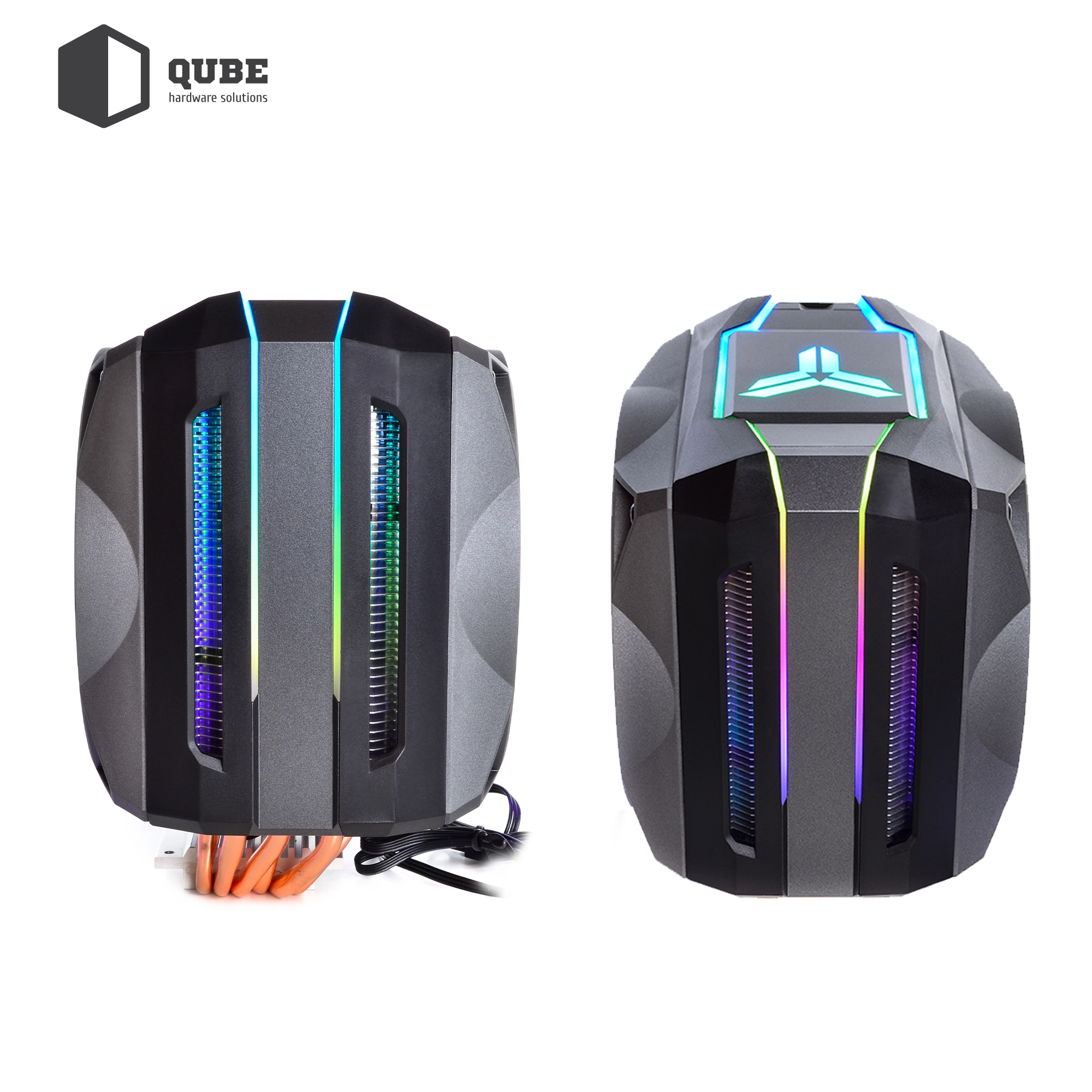 Купить Процессорный кулер QUBE QB-OL1100 (120mm/3pin/600-1500RPM/31dBA/6 тепл. трубки/ARGB) - фото 7