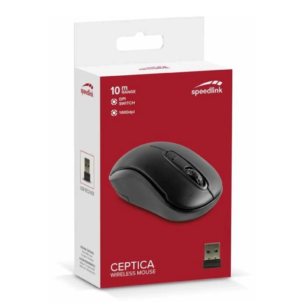 Купить Мышь Speedlink Ceptica Mouse - Wireless USB black (SL-630013-BKBK) - фото 2