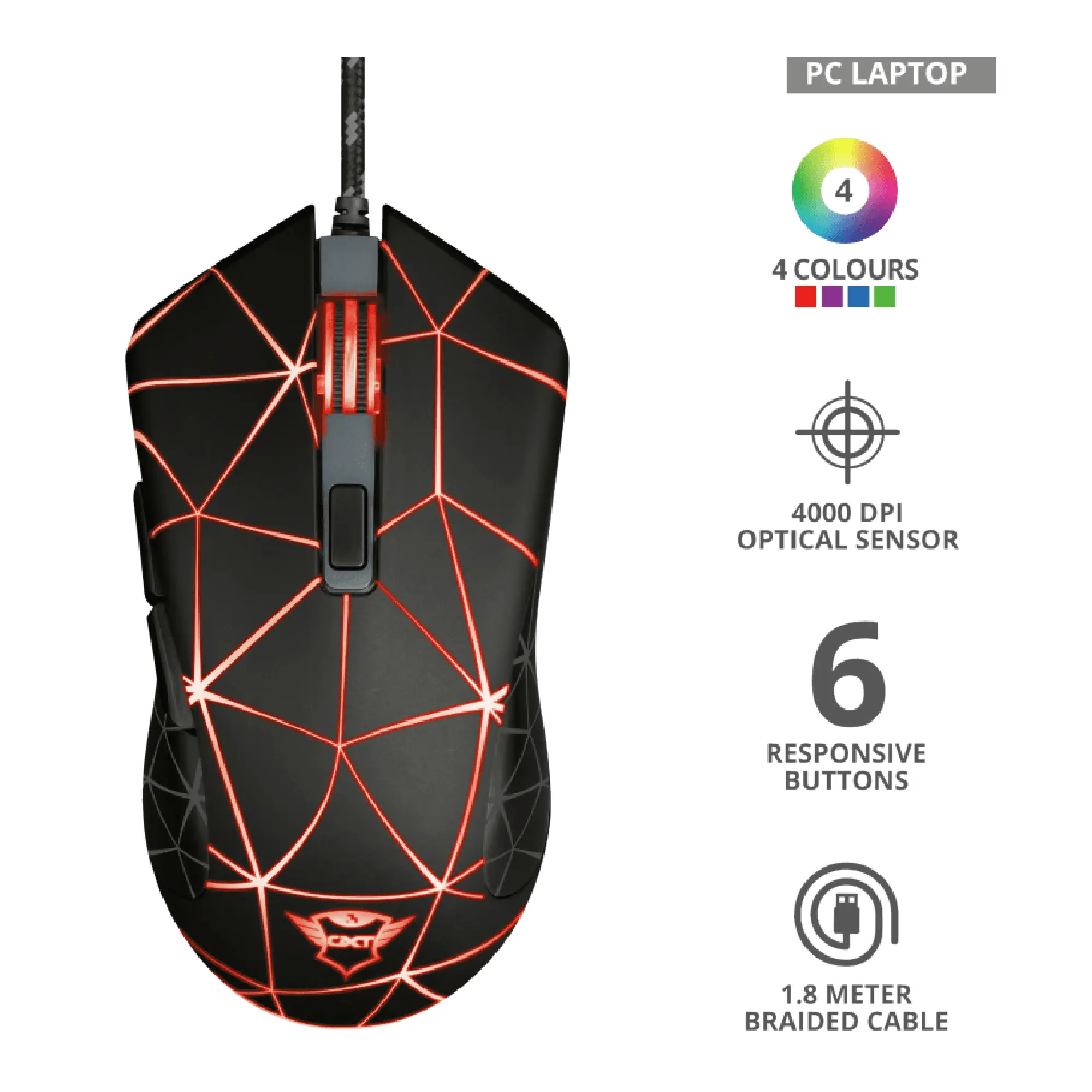 Купить Мышь Trust GXT 133 Locx Gaming Mouse (22988) - фото 6