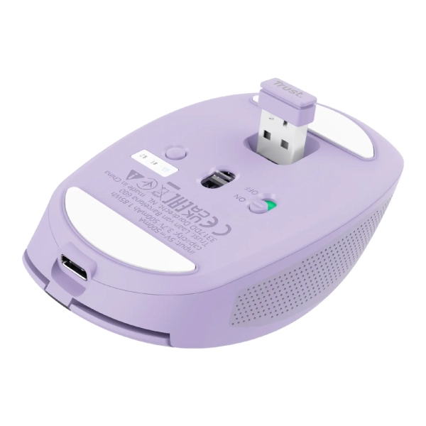 Купити Мишка Trust Ozaa Compact Multi-Device Wireless Purple (25384) - фото 5