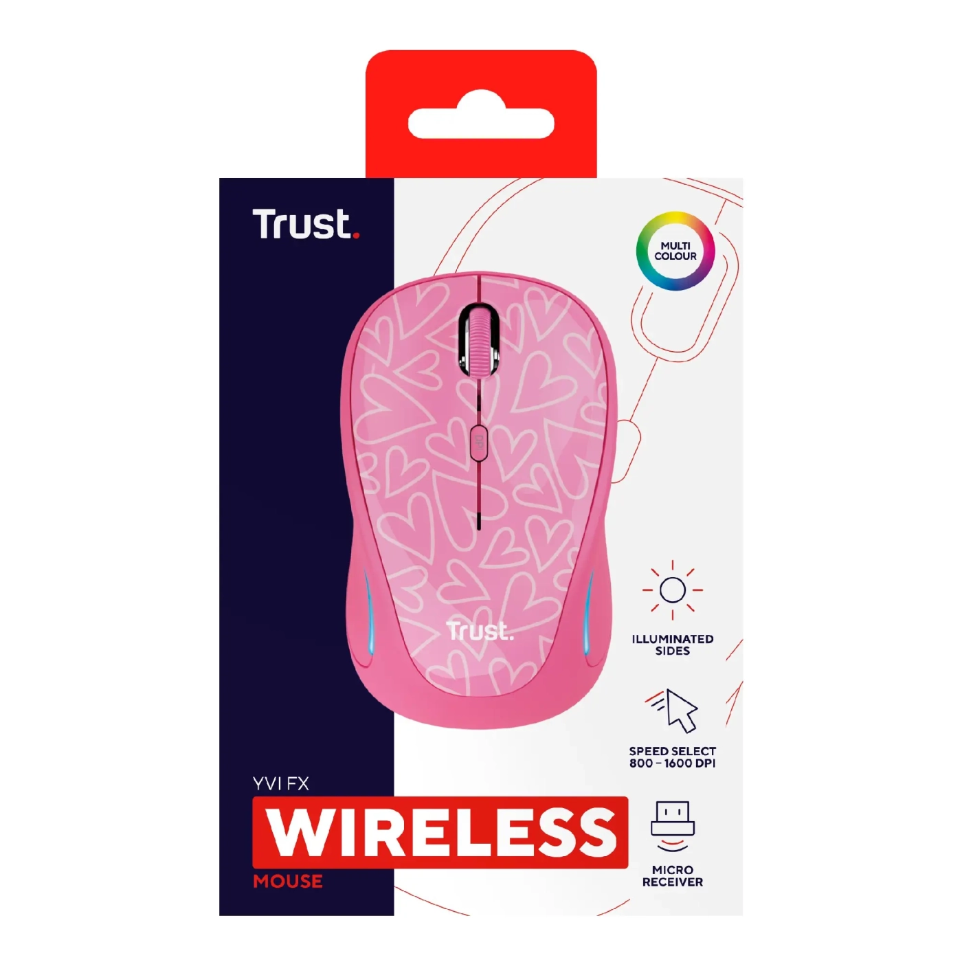 Купити Мишка Trust Yvi FX Wireless Pink (22336) - фото 4