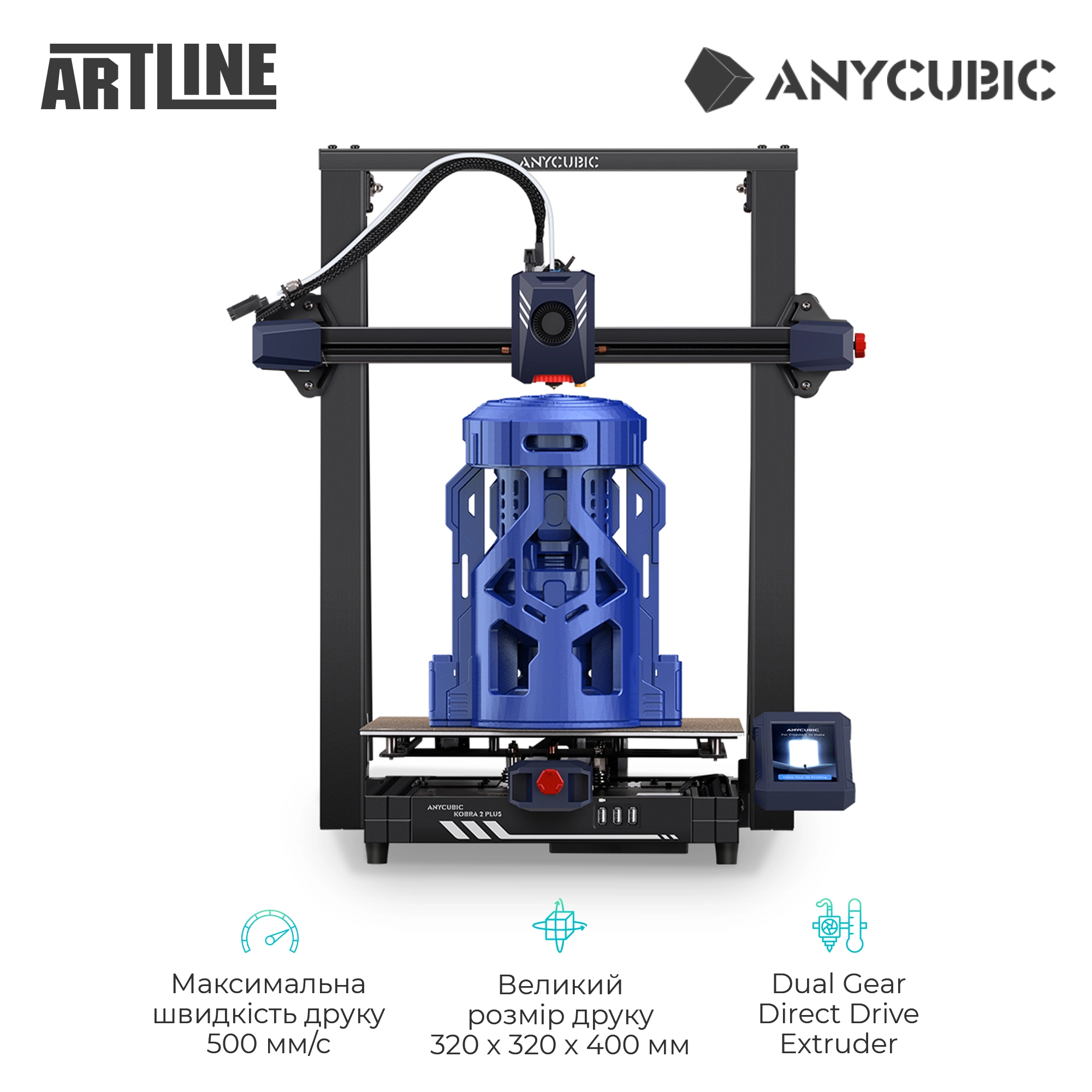 Купити 3D-принтер Anycubic Kobra 2 Plus (K2PB0BK-Y-O) - фото 2