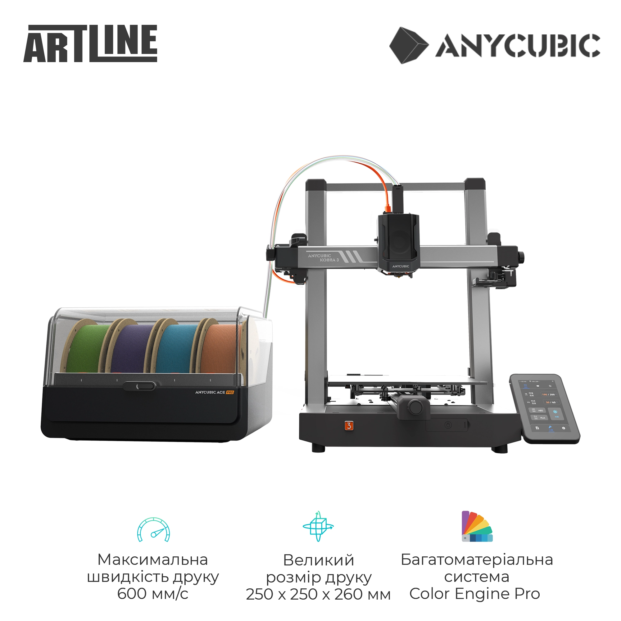 Купить 3D-принтер Anycubic Kobra 3 combo EU (K3CBBK0A-O) - фото 2