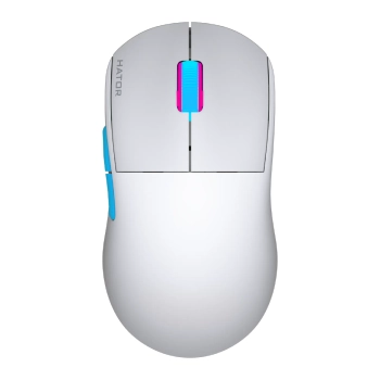 Купить Мышь HATOR Quasar 2 PRO wireless White/Cyan (HTM561WC) - фото 1