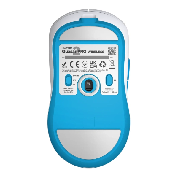 Купити Мишка HATOR Quasar 2 PRO wireless White/Cyan (HTM561WC) - фото 3