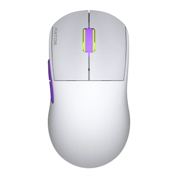 Купить Мышь HATOR Quasar 2 Ultra 4K wireless White/Lilac (HTM571WL) - фото 1
