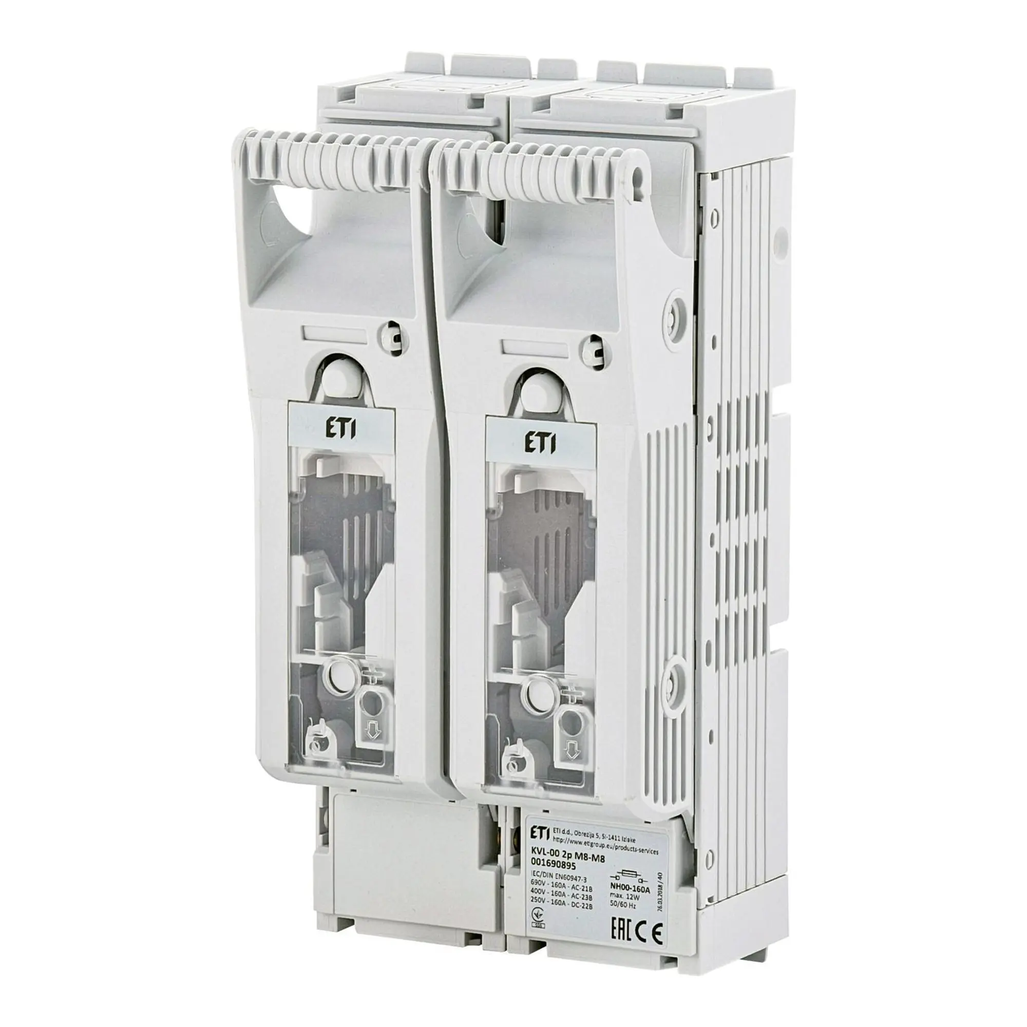 Купить Разъединитель ETI KVL 00 2P 160A (клемы M8-M8, NH-00) (1690895) - фото 1