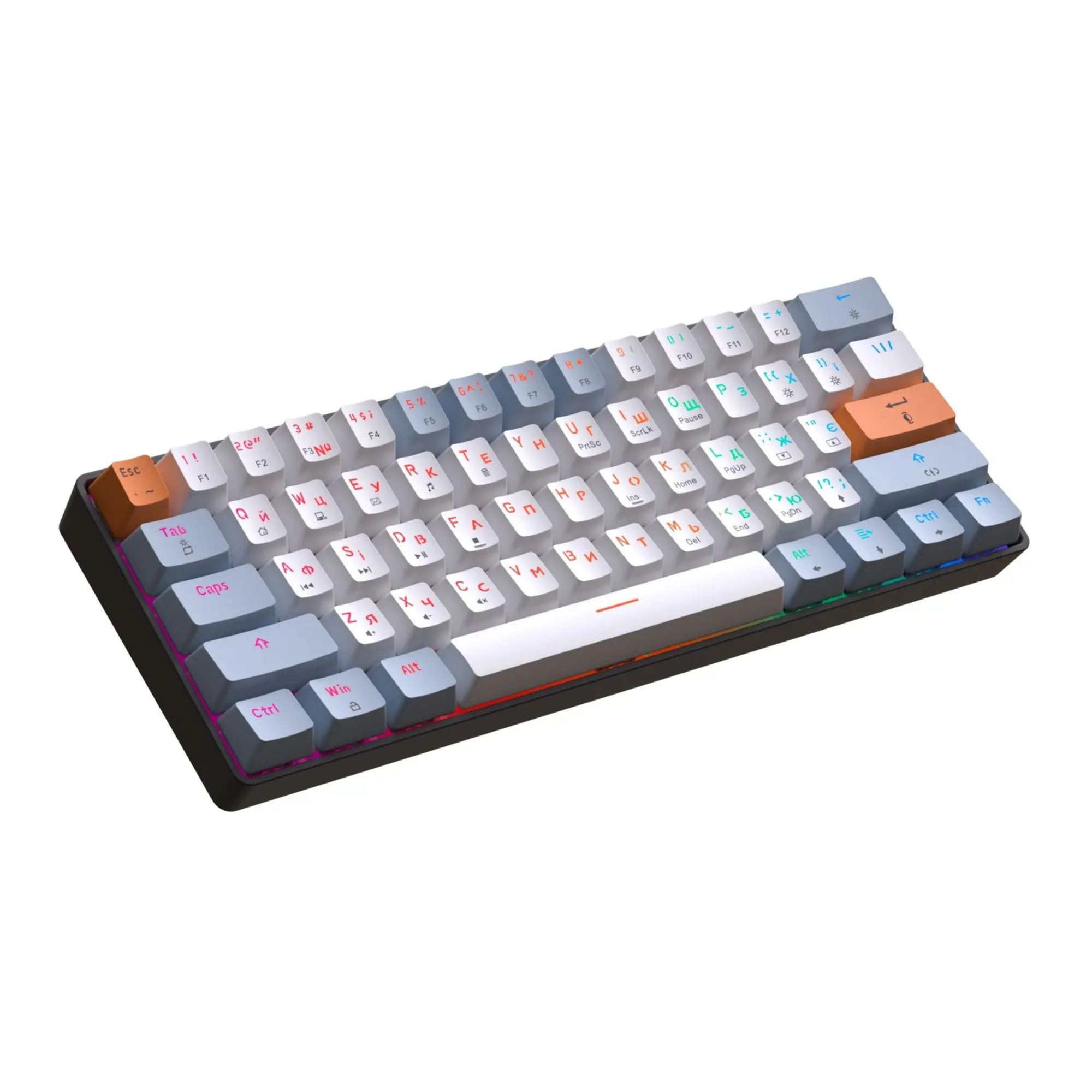 Купить Клавиатура GamePro MK130R Hot-Swap Red Swich RGB USB UA Black (MK130R) - фото 2