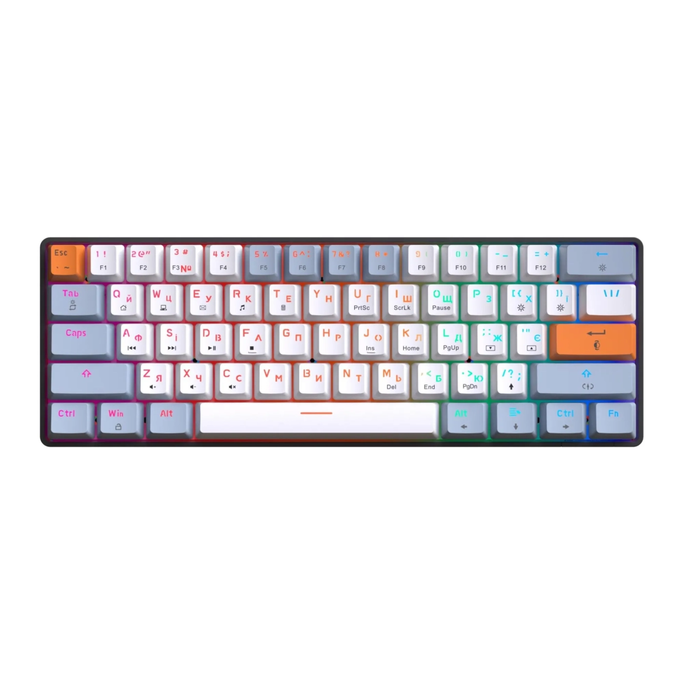 Купить Клавиатура GamePro MK130R Hot-Swap Red Swich RGB USB UA Black (MK130R) - фото 3