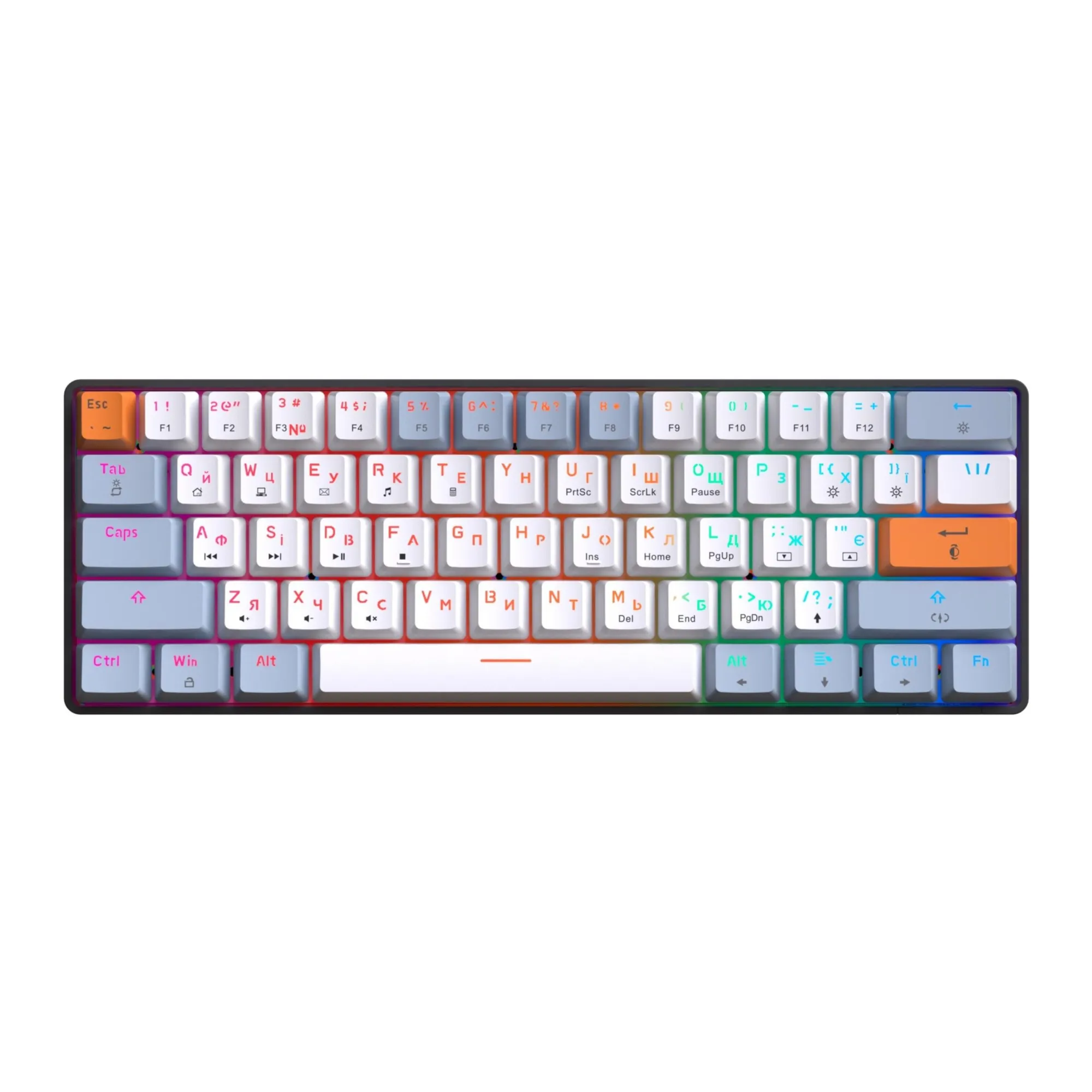 Купить Клавиатура GamePro MK130R Hot-Swap Red Swich RGB USB UA Black (MK130R) - фото 3