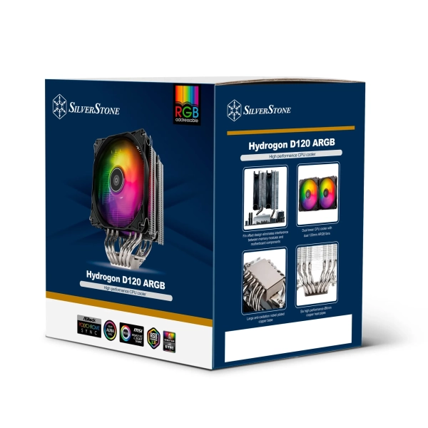 Купить Процессорный кулер SilverStone Hydrogon D120 ARGB (SST-HYD120-ARGB-V2) - фото 16