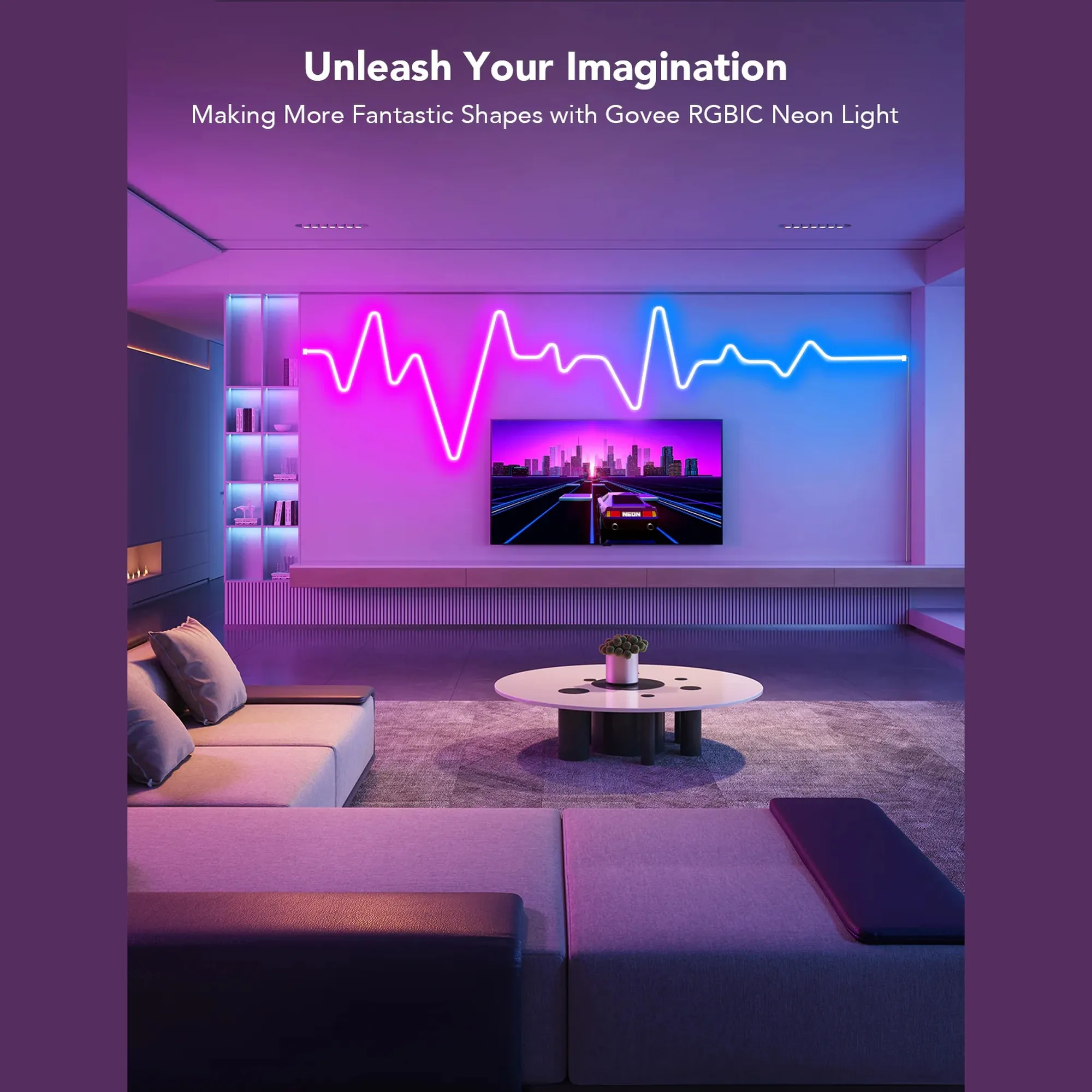Купить Умная LED лента Govee H61A2 Neon LED Strip Light 5м (H61A23D1) - фото 13