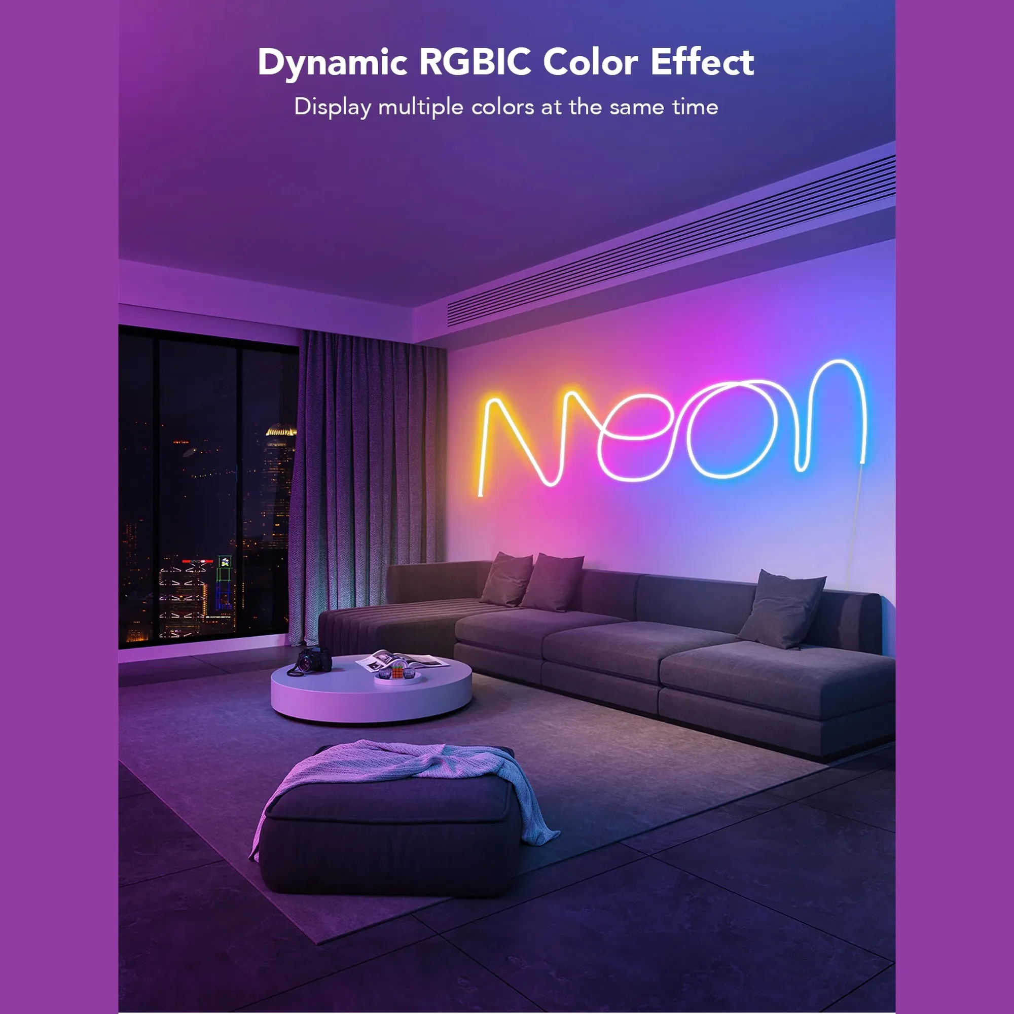 Купить Умная LED лента Govee H61A2 Neon LED Strip Light 5м (H61A23D1) - фото 14