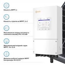 Купить Гибридный инвертор Solis S6-EH1P6K-L-PLUS 6KW 48V 2 MPPT Wi-Fi 220V Однофазный - фото 3