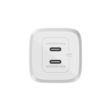 Купити Зарядний пристрій Belkin 65W 2хUSB-С GAN PD PPS White (WCH013VFWH) - фото 4