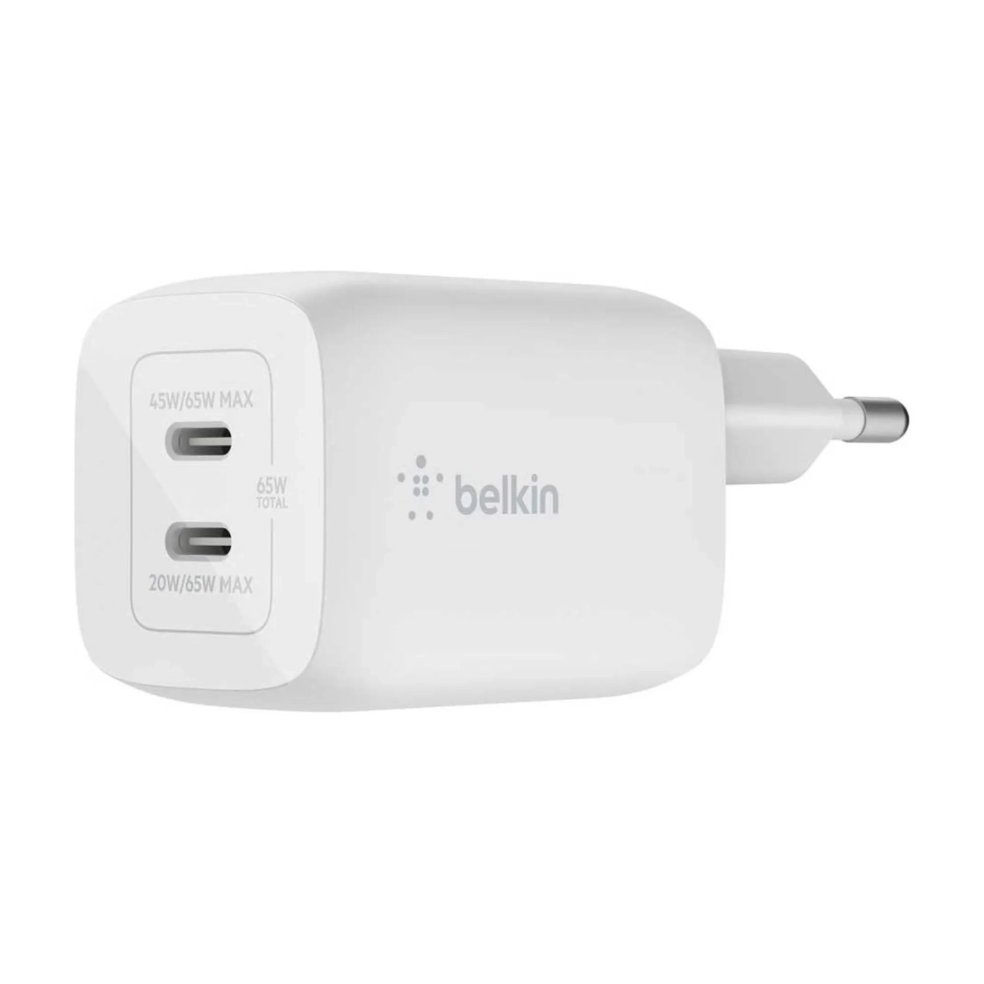 Купити Зарядний пристрій Belkin 65W 2хUSB-С GAN PD PPS + кабель USB-С to USB-C 2m White (WCH013VF2MWH-B6) - фото 2