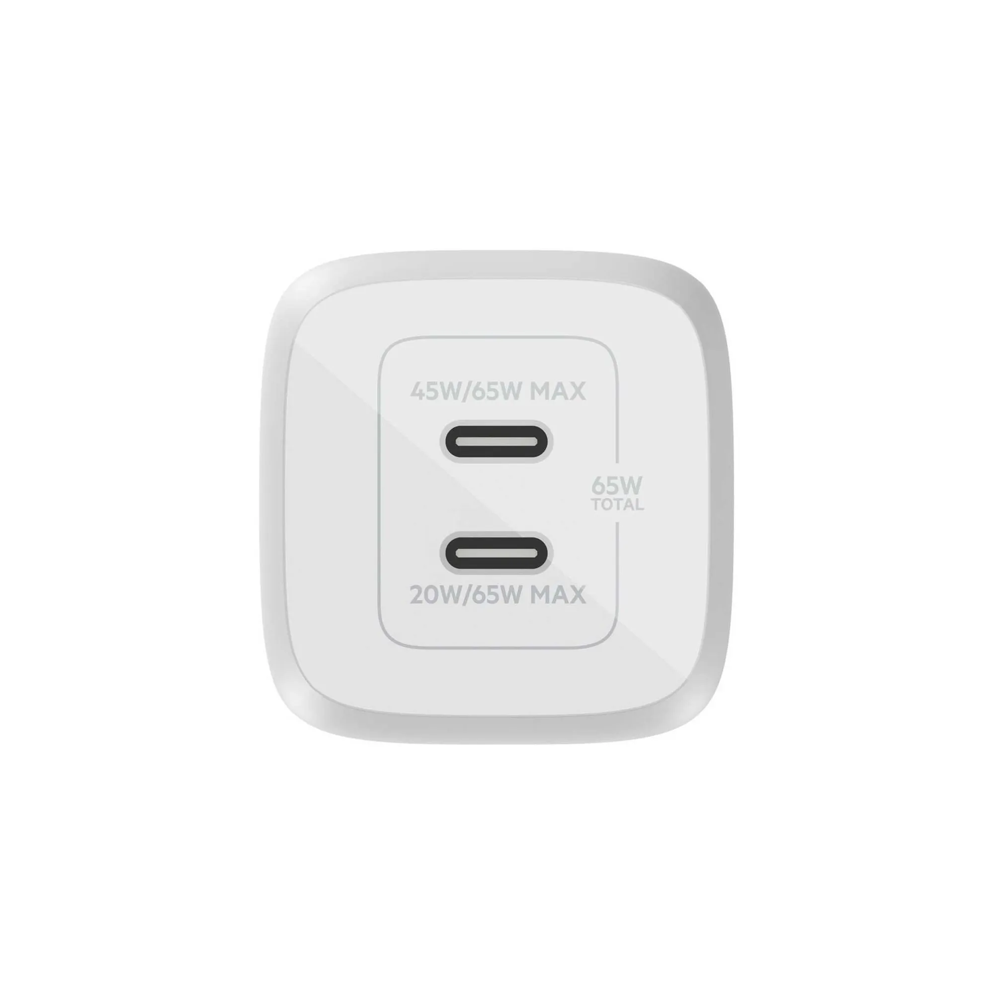 Купити Зарядний пристрій Belkin 65W 2хUSB-С GAN PD PPS + кабель USB-С to USB-C 2m White (WCH013VF2MWH-B6) - фото 4