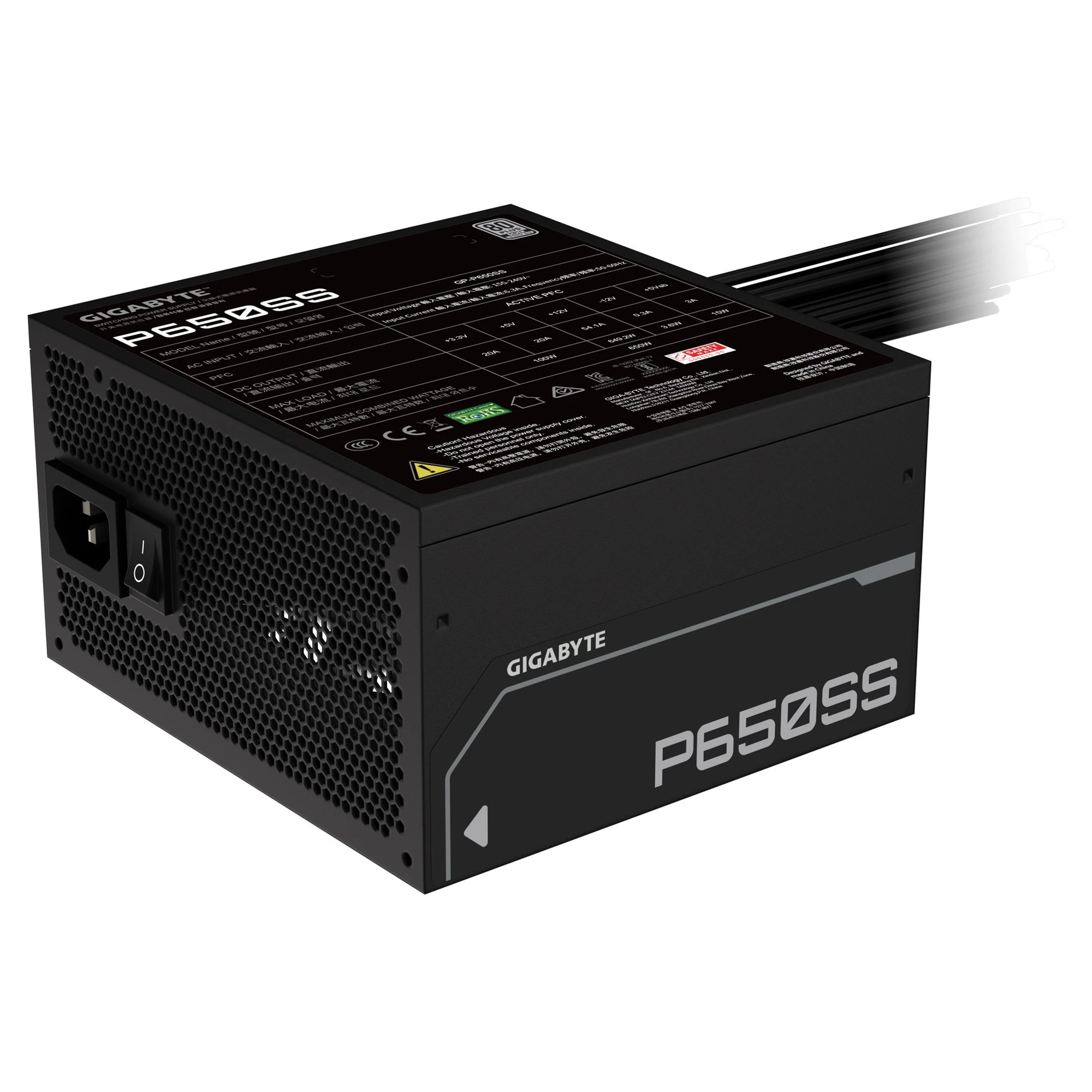 Купити Блок живлення GIGABYTE P650SS 650W 80+Silver (GP-P650SS) - фото 5