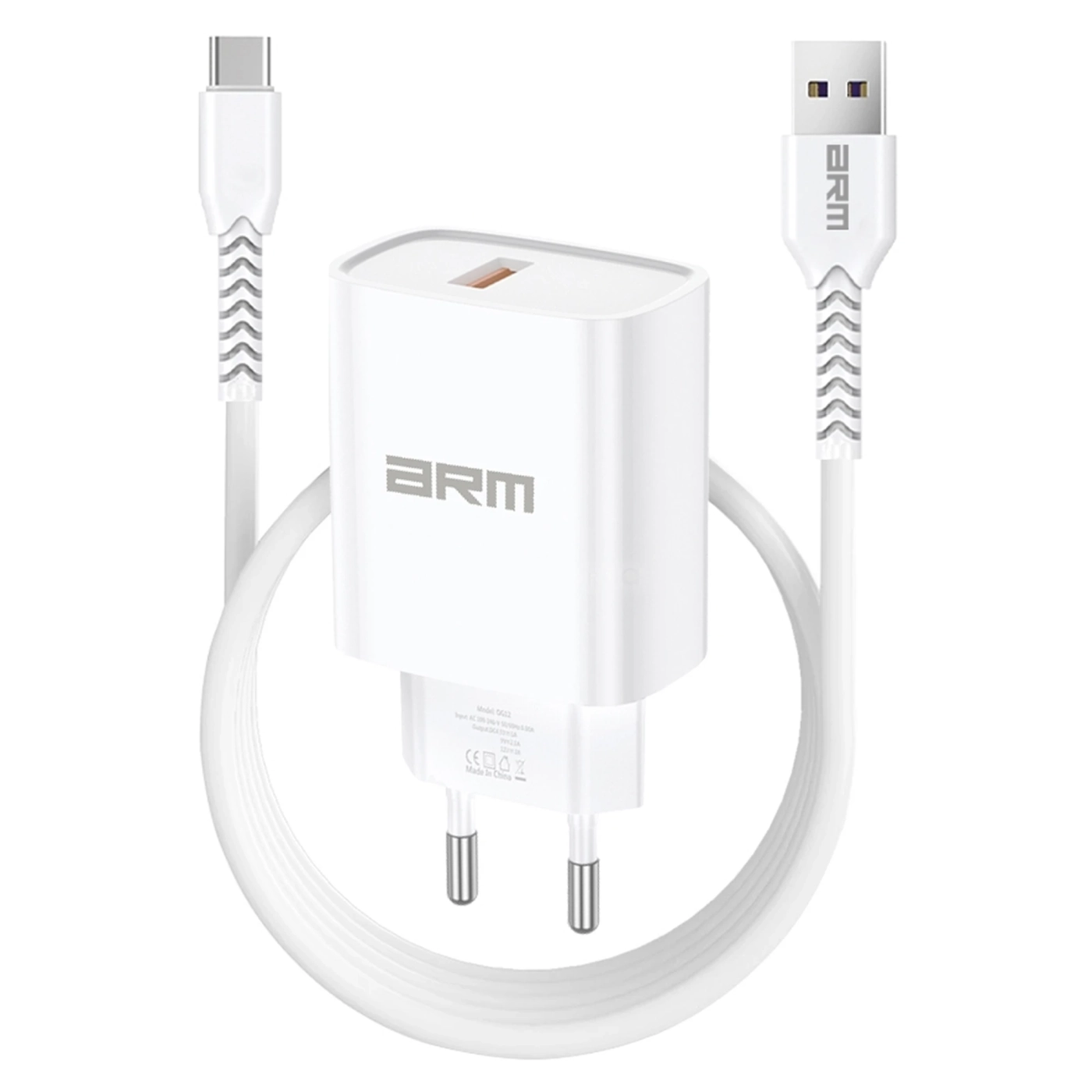 Купить Зарядное устройство ArmorStandart AR012 1хUSB 24W with Type-C cable White (ARM69893) - фото 1
